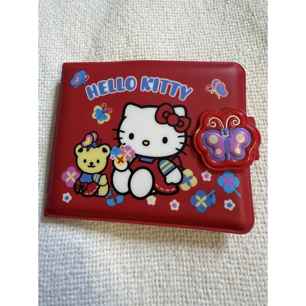 Sanrio Hello Kitty 2004 Vintage Red Plastic Vinyl Wallet